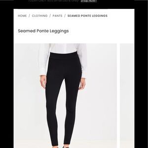 Loft seamed ponte legging pant, size medium. NWT.